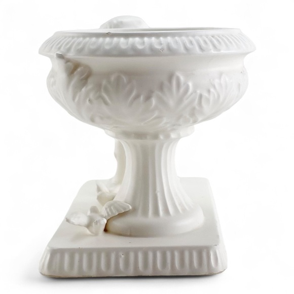 Vintage 1962 INARCO Cupid Doves Romantic Ivory Ceramic Vase/Planter E-867​ - Picture 4 of 6